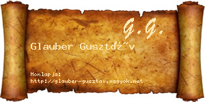 Glauber Gusztáv névjegykártya