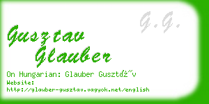 gusztav glauber business card